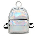 Holographic Laser Leather Backpack